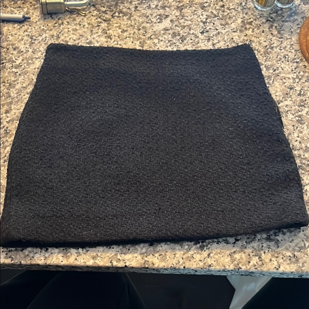 Elegant Black Textured Skirt
